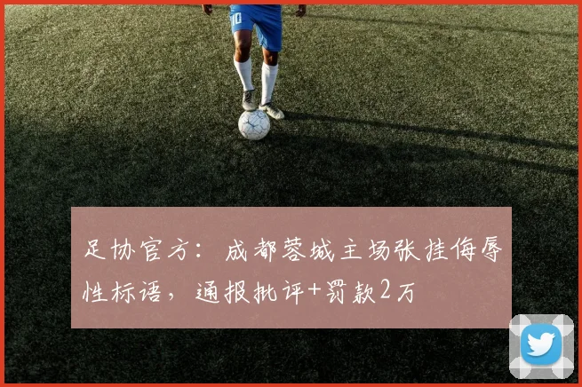 足协官方：成都蓉城主场张挂侮辱性标语，通报批评+罚款2万