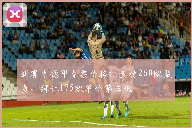新赛季德甲季票价格：多特260欧最贵，拜仁175欧单价第三低